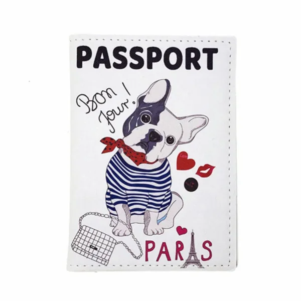 Porte passeport imprimé bouledogue – Image 4