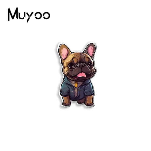 Broche bouledogue français rigolote – Image 3