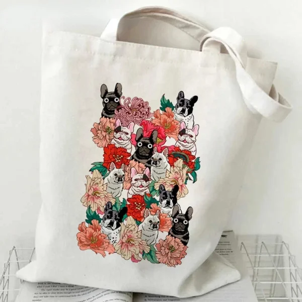 Tote bag bouledogue "white" – Image 5
