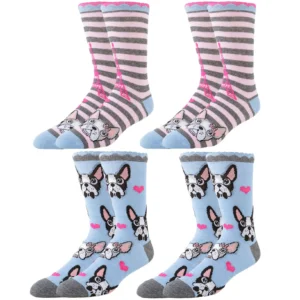 Lot de 4 paires de chaussettes bouledogue