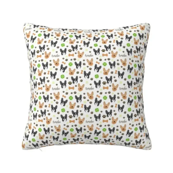 Housse de coussin bouledogue