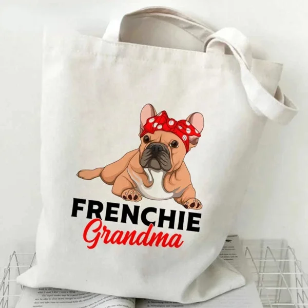 Tote bag bouledogue "white" – Image 8
