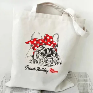 Tote bag bouledogue "white"