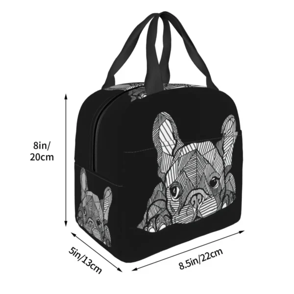 Sac repas isotherme "black and white" – Image 2