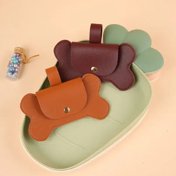 Distributeur de sacs à crottes en simili cuir – Image 2