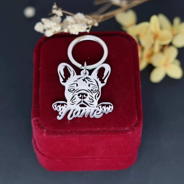 Porte-clés personnalisé bouledogue français – Image 3