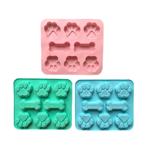 Moule silicone empreintes et os de chien