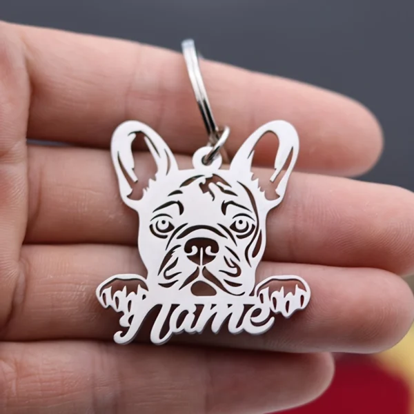Porte-clés personnalisé bouledogue français