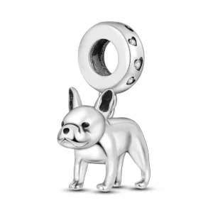 Charm chien argenté pour bracelet