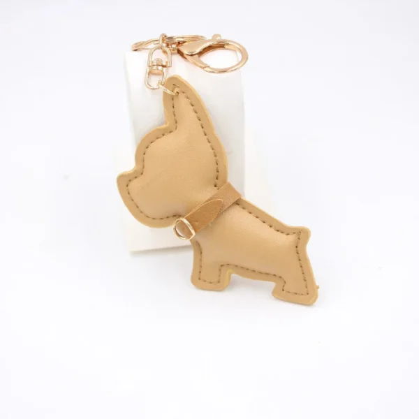 Porte-clés bouledogue – Simili cuir tendance – Image 3