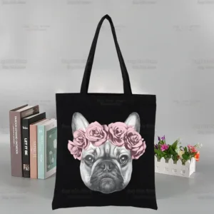 Tote bag bouledogue kawaii
