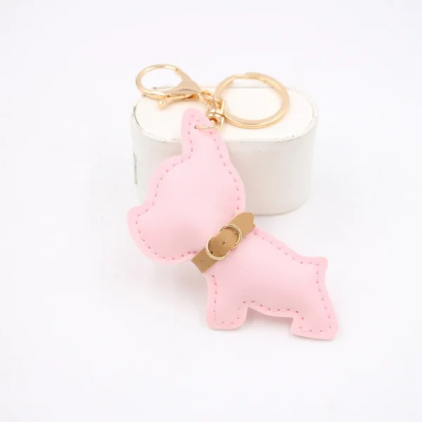 Porte-clés bouledogue – Simili cuir tendance – Image 4
