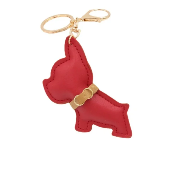 Porte-clés bouledogue – Simili cuir tendance – Image 2