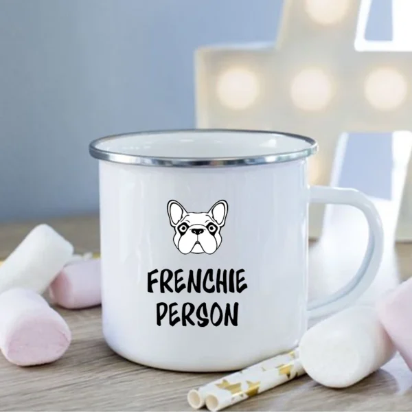Mug émaillé vintage bouledogue français – Image 6