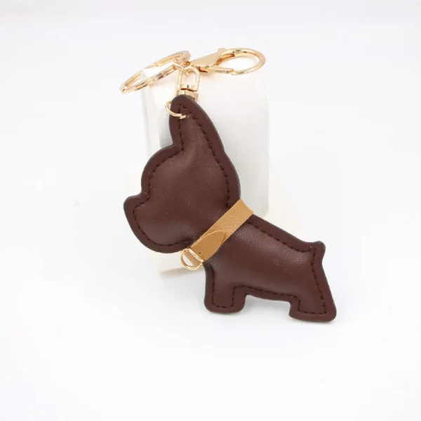 Porte-clés bouledogue – Simili cuir tendance – Image 5