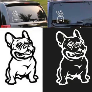 Sticker voiture bouledogue