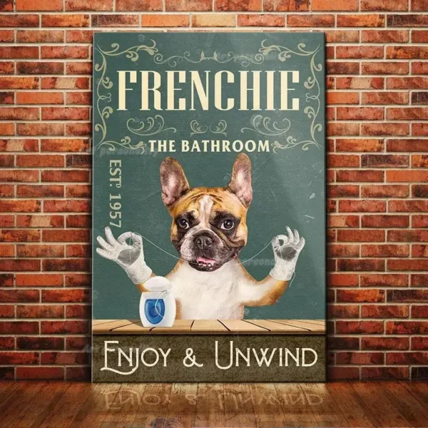 Plaque métal French Bulldog Coffee Club – Image 11