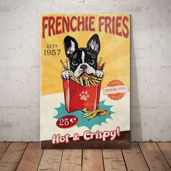 Plaque métal French Bulldog Coffee Club – Image 7
