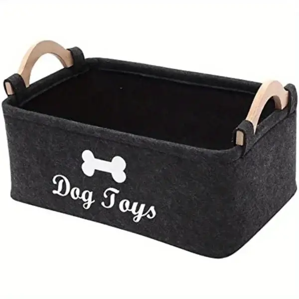 Boîte de rangement en feutrine pour chien – Image 3