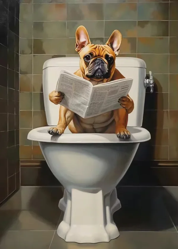 Affiche bouledogue lecteur – Image 3