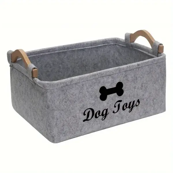 Boîte de rangement en feutrine pour chien – Image 2