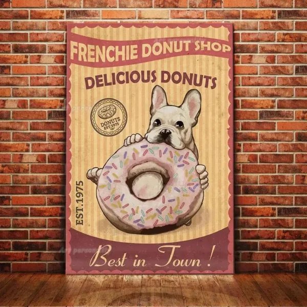 Plaque métal French Bulldog Coffee Club – Image 19