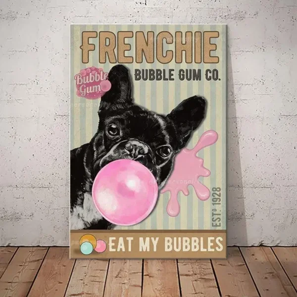 Plaque métal French Bulldog Coffee Club – Image 8