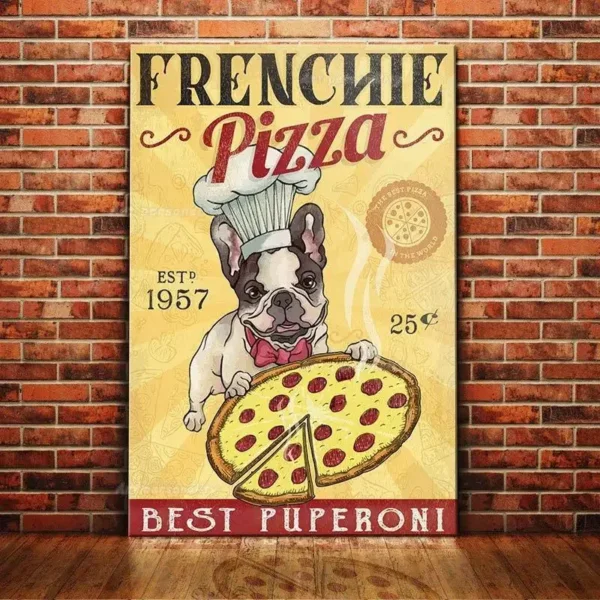 Plaque métal French Bulldog Coffee Club – Image 13