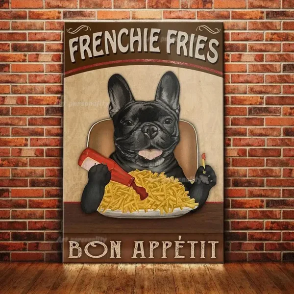 Plaque métal French Bulldog Coffee Club – Image 5