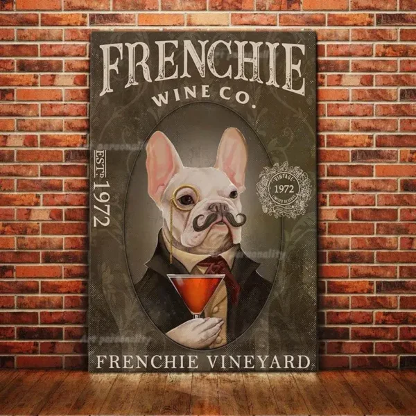 Plaque métal French Bulldog Coffee Club – Image 14