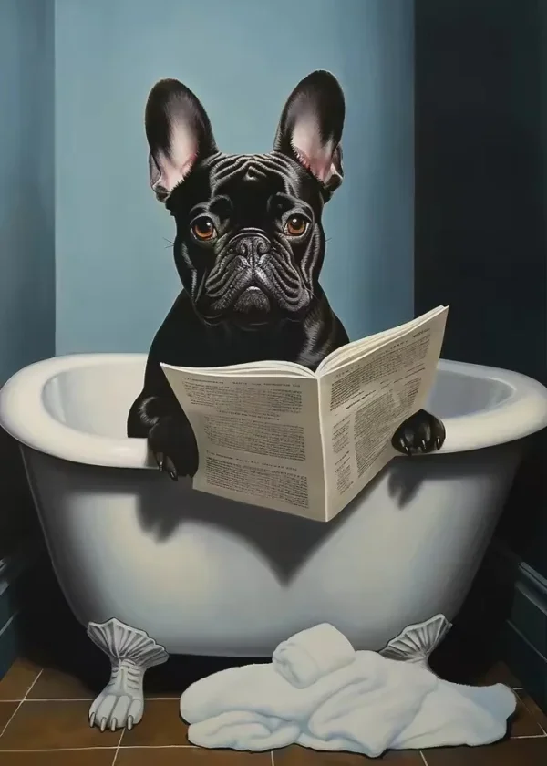 Affiche bouledogue lecteur – Image 4